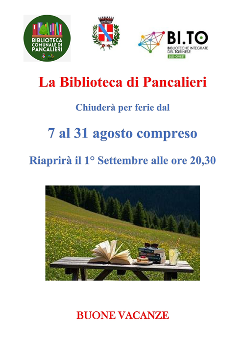 Chiusura estiva Biblioteca Comunale