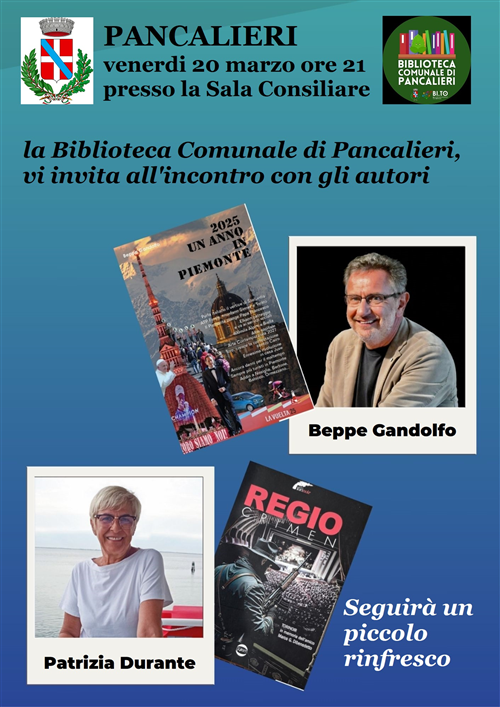 Venerdì 20 marzo ore 21 presso la Sala Consiliare